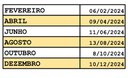 Calendário CoG 2024